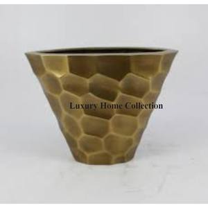 Macetas y jardineras de tres patas de lujo de mesa y suelo de forma redonda pulida Brillante De plata fundida de aluminio de proveedor indio - Product Image 2