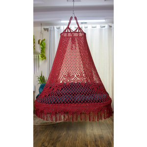 Hamaca Colgante de Macramé de Gran Tamaño, Silla Hamaca para Uso en Interiores y Exteriores, para Sala de Estar y Jardín - Product Image 3