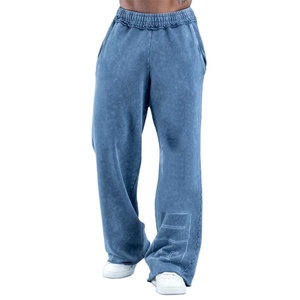 2026 Custom Logo Men 100% Cotton French Terry Straight Leg Sweatpants Oversized Four-Way Stretch Winter Quick Dry Gym for Men - Product Image 1