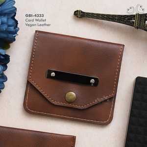 กระเป๋าสตางค์หนังสไตล์วินเทจสำหรับผู้ชายดีไซน์เรียบง่ายปลอดภัยและทันสมัยพร้อมกระดุมปิดขนาดกะทัดรัดผู้จำหน่ายอินเดีย - Product Image 1