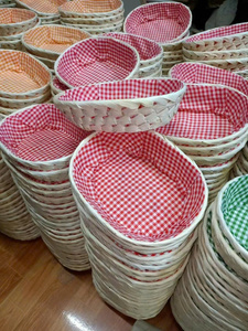 Cesta de bambú tejida artesanal, cubos de mango pequeño pintados para caza de huevos de Pascua, suministros para fiestas de Picnic, decoraciones de cumpleaños - Product Image 3