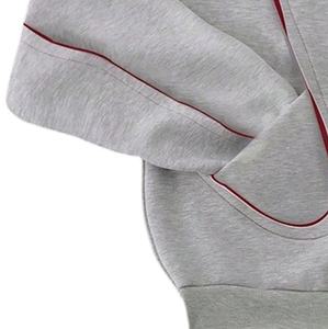 Sweat-shirt à capuche unisexe coupe ample, design color block, patchwork, tendance, décontracté, surdimensionné, fermeture éclair, pour hommes - Product Image 3