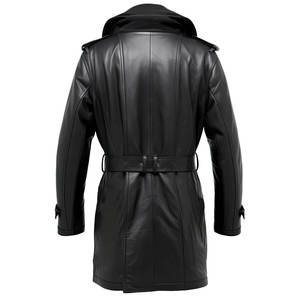 Chaqueta Bomber de Cuero Genuino para Hombre, Estilo Casual de Invierno, Forro de Algodón, Estilo Motociclista - Product Image 4