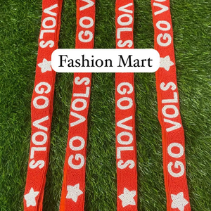 Go vols สายคาดลำตัวทำด้วยมือเครื่องประดับลูกปัดสีส้มและสีขาว - Product Image 3