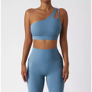 2022 da donna con cerniera Yoga a coste Set Activewear <span class=keywords><strong>abbigliamento</strong></span> sportivo senza cuciture <span class=keywords><strong>abbigliamento</strong></span> da palestra per allenamento Fitness - Product Image 2