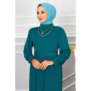 Esila Jupe Plissée Hijab Robe Pétrole - Product Image 2