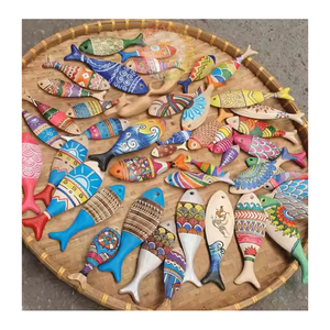 Poisson en bois fabriqué à la main en vrac-Fournisseur en gros de qualité supérieure pour le décor nautique, les cadeaux et les objets de collection artisanaux - Product Image 6