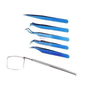 Venta al por mayor de pinzas de extensión de pestañas de acero inoxidable con espejo - Product Image 3