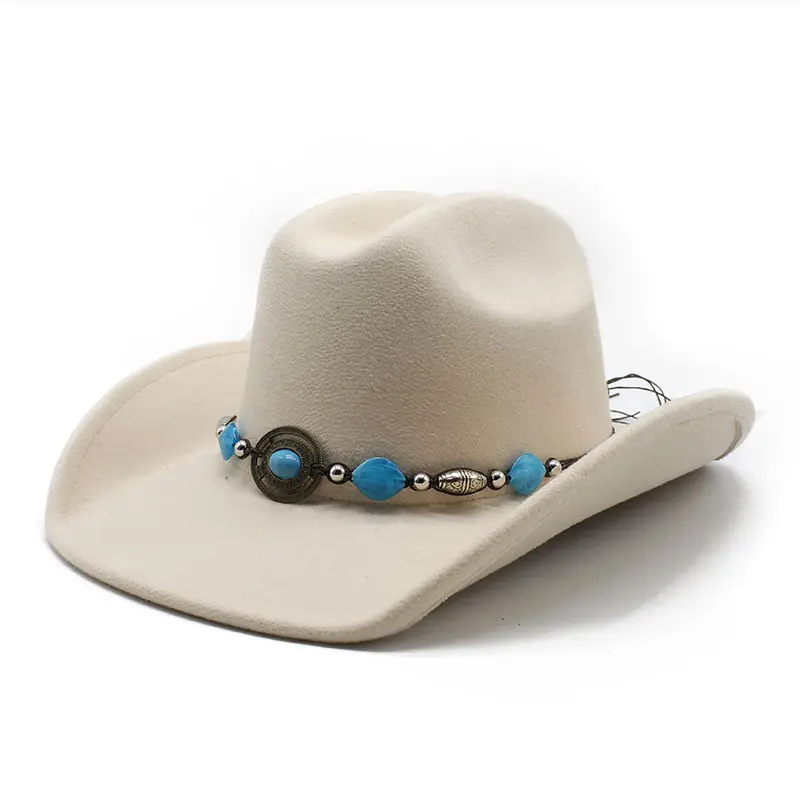 Windproof chapéu cowboy quente moda lã overbrimmed top hat acampamento ao ar livre homens e mulheres no inverno