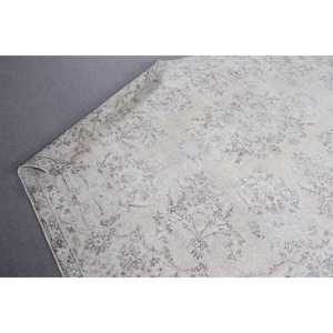 พรมตุรกี ขนาด 6.5x10.1 ฟุต พรมวินเทจ พรมขนสัตว์สีขาวลายอิคัต - Product Image 5