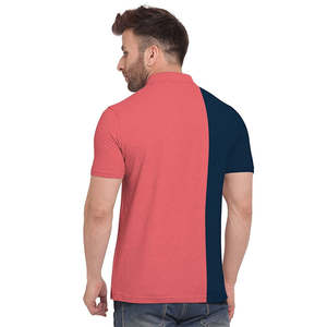 Venta al por mayor antiarrugas de punto 100% algodón de los hombres para camisas de manga corta de 3 botones de ajuste clásico de impresión camiseta Casual - Product Image 6