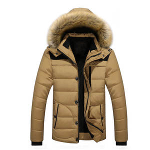 Parka Homme Personnalisée à Capuche Chaude Manteau d'Automne Imperméable en Laine Sport Grande Taille Longue Décorée de Fourrure Toile Vintage - Product Image 5