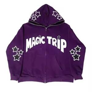 Full Sleeve Length Wash Vintage American Cardigan <b>Cross</b>-border Hoodie Lazy Loose Coat Design Feel <b>Top</b> Pull Chain Spring - Product Image 1