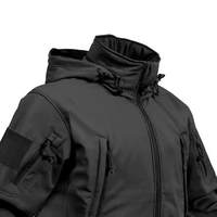 Nouvelle conception Veste Softshell Tactique d'Hiver pour Hommes, Idéale pour la Chasse, la Randonnée et les Sports, Légère, Respirante, Col Montant, Personnalisable