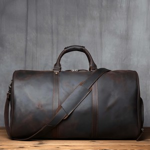 Sac de voyage de luxe tendance avec LOGO personnalisé en cuir de vache pleine fleur noir haut de gamme pour hommes - Product Image 5
