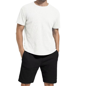 ชุดวอร์มลำลองสำหรับฤดูร้อนแบบใหม่ ขายส่ง เสื้อผ้าสบายๆ แขนสั้น 100% ผ้าฝ้าย ระบายอากาศได้ดี สำหรับผู้ชาย - Product Image 3