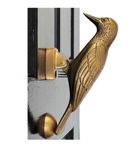 Aldaba de puerta de Villa de diseño elegante, manija de puerta de Color dorado de Metal sólido de buena calidad, decoración del hogar más vendida - Product Image 5