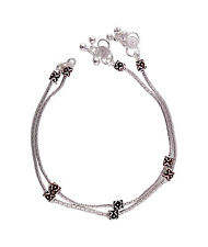 Belle chevillère en argent avec des accents floraux, design pour femmes et filles, bijoux en argent 925 pour mariage, fête et occasions spéciales - Product Image 2