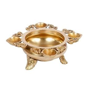 Modern Brass Urlis Decorative Flower Bowl Urli in Aluminium Brass Polished for Wedding Diwali Decoration Romantic. - Product Image 6