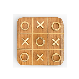Bois Tic Tac Toe XO Échecs Bois Conseil Famille Jeux Jouer un Jeu Classique Décor À La Maison pour dessus de table décoratif - Product Image 6