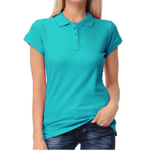 Jersey de fitness de gran tamaño para mujer de alta calidad, Manga corta personalizada para Polo, algodón transpirable con estampado de logotipo para mujer - Product Image 2