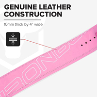 PROFIT SPORTS Protection Professionnelle Robuste en Néoprène Rose et Cuir de Vachette, Haute Qualité, Respirante, Réglable, Confortable, Unisexe