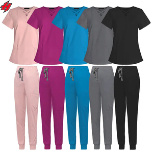 Logo personnalisé Vente en gros Combinaison chirurgicale Polyester Spandex Costumes de soins infirmiers médicaux Médecins Femmes Uniforme d'allaitement Ensembles de gommage - Product Image 5