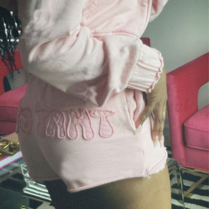 Custom Summer <b>Women</b> Acid Wash Sexy Zip up Top Vintage 2 Piece Set French Terry Embroidery Logo Short Sets - Product Image 2