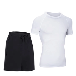Tenue d'entraînement OEM pour le combat en salle de sport, séchage rapide, MMA Rash Guard, chemise à panneau avec ensembles courts - Product Image 1