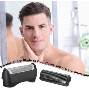 Paquete compatible de 2 cabezales de repuesto con soporte para cuchillas para afeitadoras eléctricas para hombre, para uso facial - 2 unidades - Product Image 1