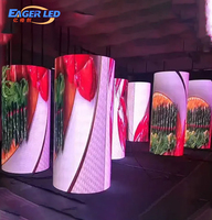 Écran LED souple matriciel RGB publicitaire Eagerled 500x500, écran LED incurvé dynamique à 180 degrés, écran LED flexible 8k pour centre commercial
