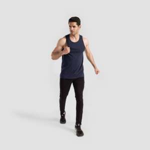 Camiseta sin mangas transpirable Navy Energy Rise, 100 % algodón - Product Image 4