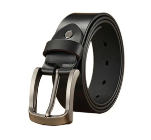 Cinturones Formales de Cuero Genuino para Hombre con Hebilla de Pin de 3.5cm de Ancho, Hebilla de Aleación para Trabajo, Vestir, Jeans, Cantidad al por Mayor - Product Image 1