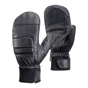 Gants de ski élégants et chauds pour un usage quotidien, pour le snowboard, l'hiver, en cuir réglable, imperméables, thermiques/isolés, à doigts entiers, pour hommes - Product Image 1