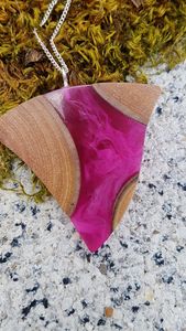 Collier pendentif en résine de bois Offre Spéciale mode pendentif chaîne noire déclaration fleur collier en bois de résine - Product Image 6