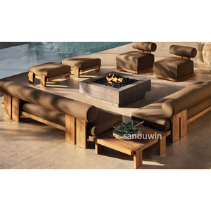 2025 tendance Durable Design classique extérieur Patio canapé naturel grain <span class=keywords><strong>de</strong></span> teck étanche pour terrasses en bord <span class=keywords><strong>de</strong></span> mer <span class=keywords><strong>jardin</strong></span> se prélasser - Product Image 2