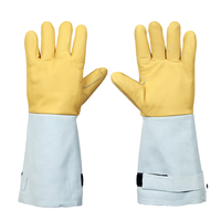 Gants de pompier flexibles résistants aux flammes approuvés par la NFPA, bande réfléchissante, cuir de vachette, couleur personnalisée, logo durable