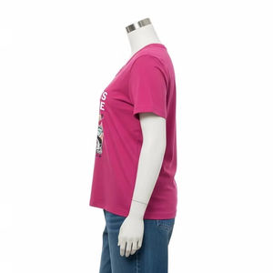 Camisetas de Algodón con Cuello Redondo de Talla Grande, Estampado por Transferencia de Calor, Suaves, Transpirables, Ropa Casual Diaria, Moda, Ropa al por Mayor - Product Image 4