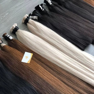 Venta caliente Extensiones de cabello natural virgen RUSO EUROPEO Extensiones de cabello humano de cabello rubio saludable suave y suave de alta calidad - Product Image 1