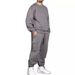 Survêtement de sport deux pièces en coton pour homme, tenue décontractée, tendance, logo personnalisé, produit Offre Spéciale - Product Image 3
