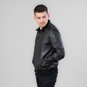 Chaqueta de Cuero de Oveja 100% Genuina OEM para Hombre, Chaqueta de Talla Grande en Venta, Chaqueta de Cuero de Invierno Cálida Personalizada para Hombre - Product Image 6