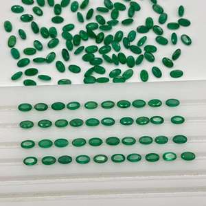 Lote al por Mayor de Piedras Preciosas de Esmeralda Verde Natural de 5x3 mm, Corte Ovalado, Piedras Sueltas para Joyería, Envío Gratis desde India - Product Image 2