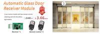 Módulo Transmisor y Receptor Inalámbrico RF de Alta Potencia, Decodificador con Alcance de 30m, Material ABS para Puerta Corredera de Vidrio Automática