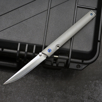 Couteau de survie en plein air Bochen 2026 de haute qualité en acier D2, lame OEM et ODM avec manche en alliage de titane, couteau pliant EDC