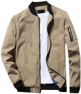 Blouson de bombardier de vol pour hommes personnalisé nouveau design solide léger automne hiver chaud extérieur coupe-vent 100% toile de polyester tissu - Product Image 2