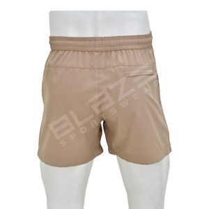 <b>Men's</b> High Street 5\" Inseam Athletic Mesh <b>Shorts</b> Custom Ultra Soft Zip Pocket <b>Slim</b> <b>Fit</b> Breathable 100% Polyester Solid Split - Product Image 3