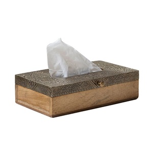 Décoration de vaisselle de luxe pour hôtel et restaurant Mallette de rangement pour serviettes de table haute vente Porte-mouchoirs de créateur personnalisé - Product Image 6