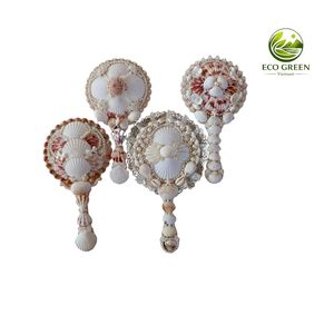 Vietnam Handmade Natural Seashell Hand <b>Mirror</b> Pearl Decorative <b>Vanity</b> <b>Mirror</b> Beach Coastal Wedding Gift Manufacturer OEM - Product Image 3