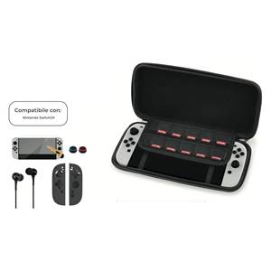 Étui de transport pour jeux vidéo Nintendo Switch 2, kit de voyage 5 en 1, noir SF ACC0103, accessoires de jeu - Product Image 1