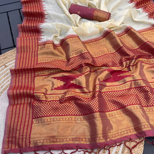 Kanjivram Soie douce Or pur Zari Designer indien Saree traditionnel le plus vendu pour mariage Festival porter avec chemisier ethnique - Product Image 1